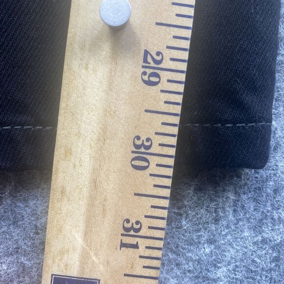 Levis 501 Jeans 34x30 Black Straight Leg Button Fly American Denim Grunge Dark - Picture 8 of 12